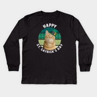 St Catrick's Day St Catty's Day Kids Long Sleeve T-Shirt